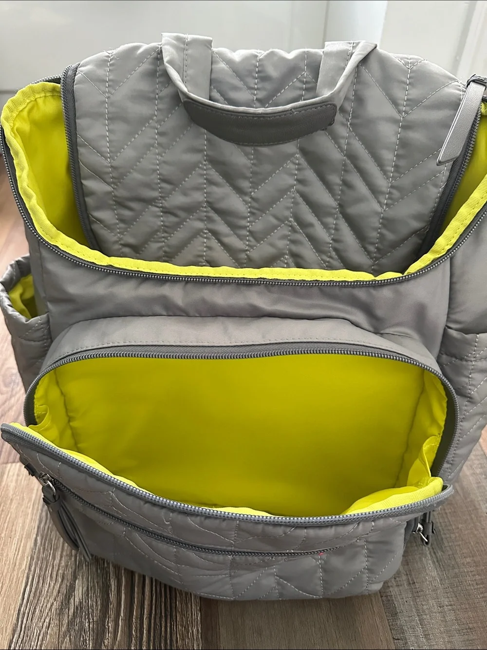 Skip Hop quilted gray